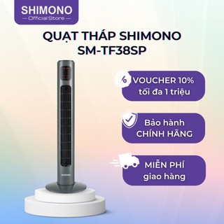 Quạt Tháp SHIMONO SM-TF38SP 45W Tiết Kiệm Điện, Vận Hành Êm Ái, Cao 96cm, Hẹn giờ 12 Tiếng, BH 12 Tháng