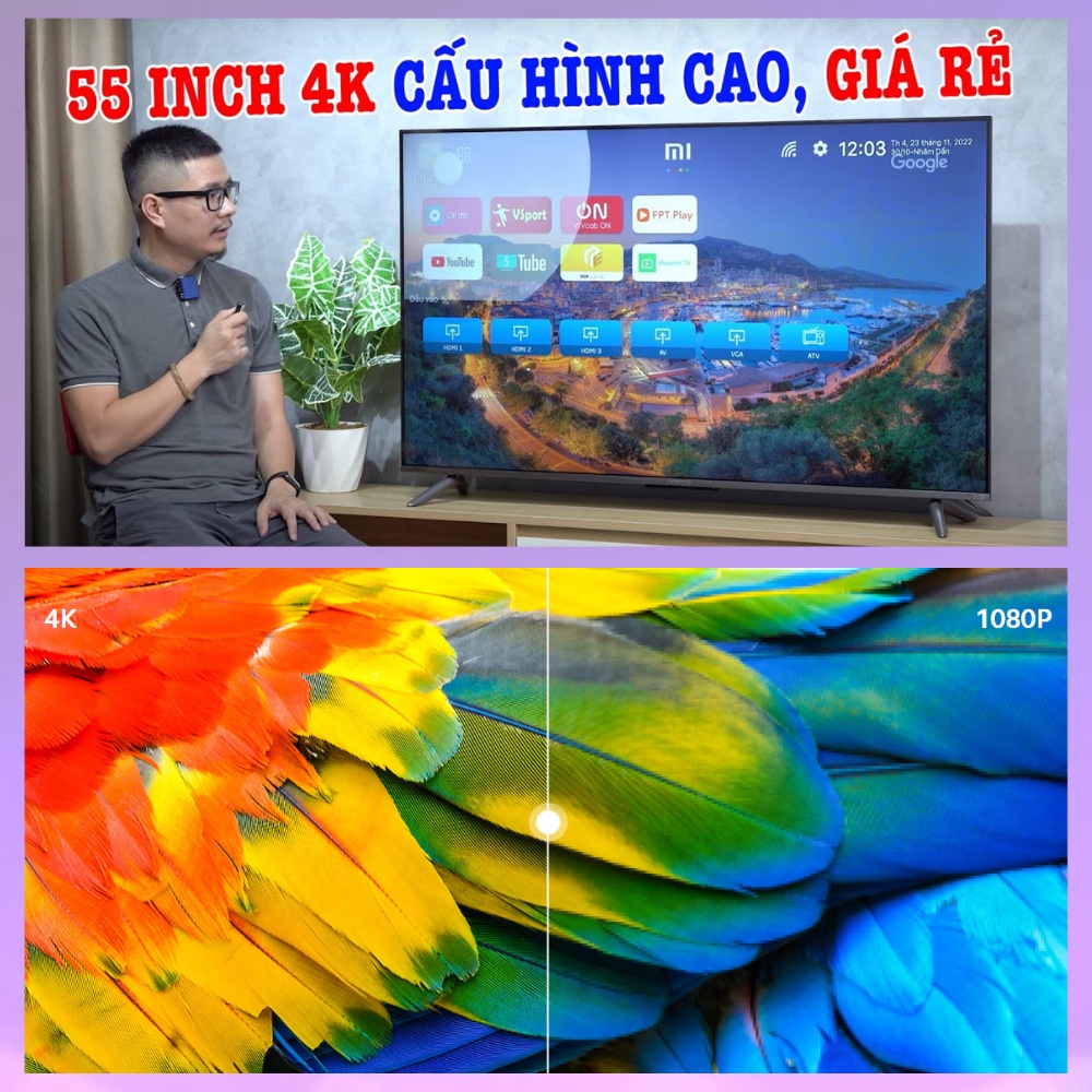 Tivi Xiaomi EA 43 55 65 75 inch Màn Hình 4k Android TV | BigBuy360 - bigbuy360.vn