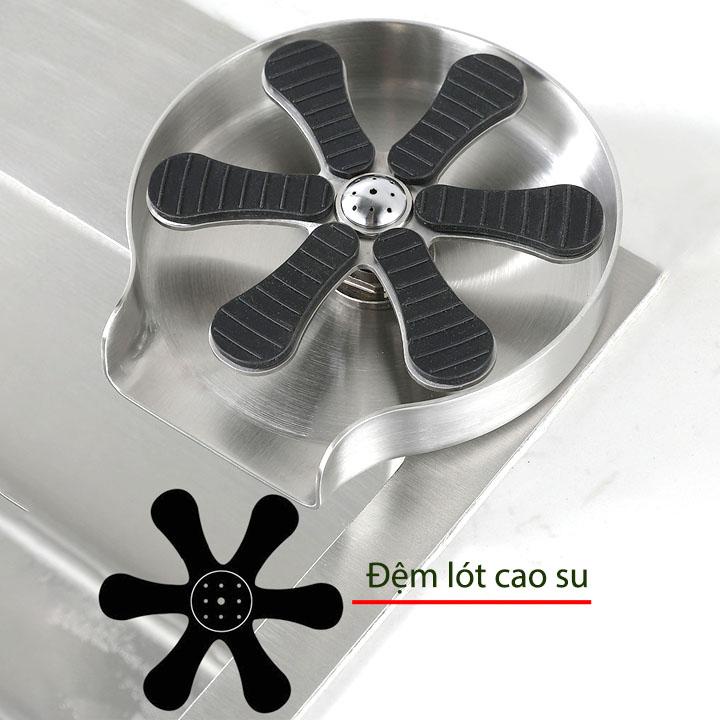 Vòi rửa cốc ly thông minh, khay bằng inox 304, đỡ ly bằng inox đệm cao su hoặc nhựa tùy chọn