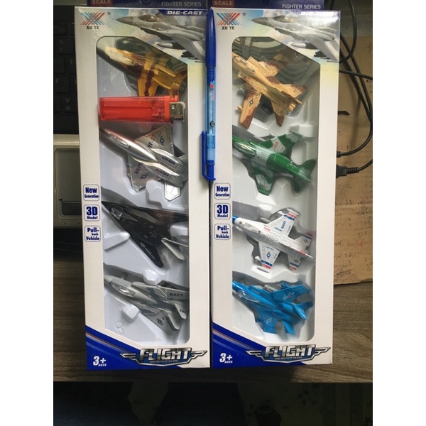 BỘ MÁY BAY MÔ HÌNH KIM LOẠI MÁY BAY CHIẾN ĐẤU CHẠY ĐÀ