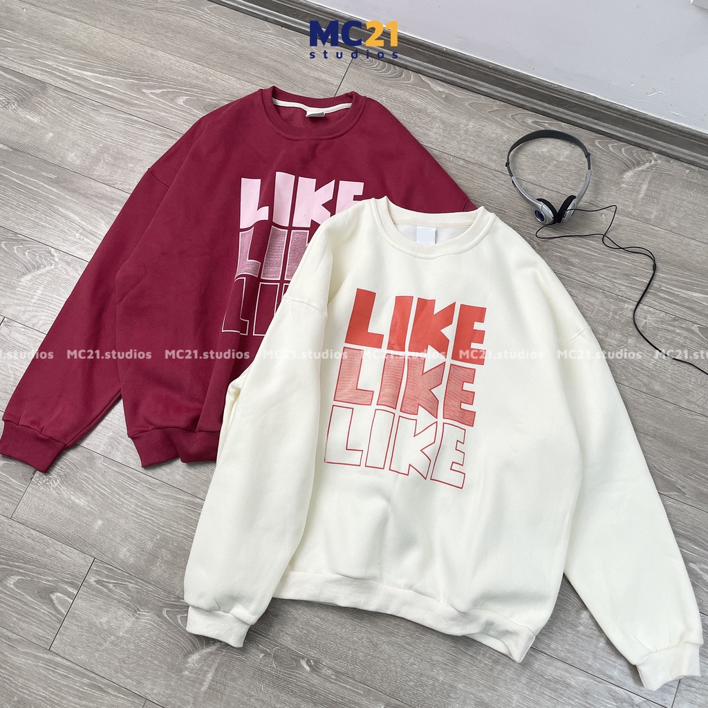 Áo sweater oversize MC21.STUDIOS nam nữ Unisex form rộng Ulzzang Streetwear Hàn Quốc chất nỉ tăm lót bông cao cấp A3417