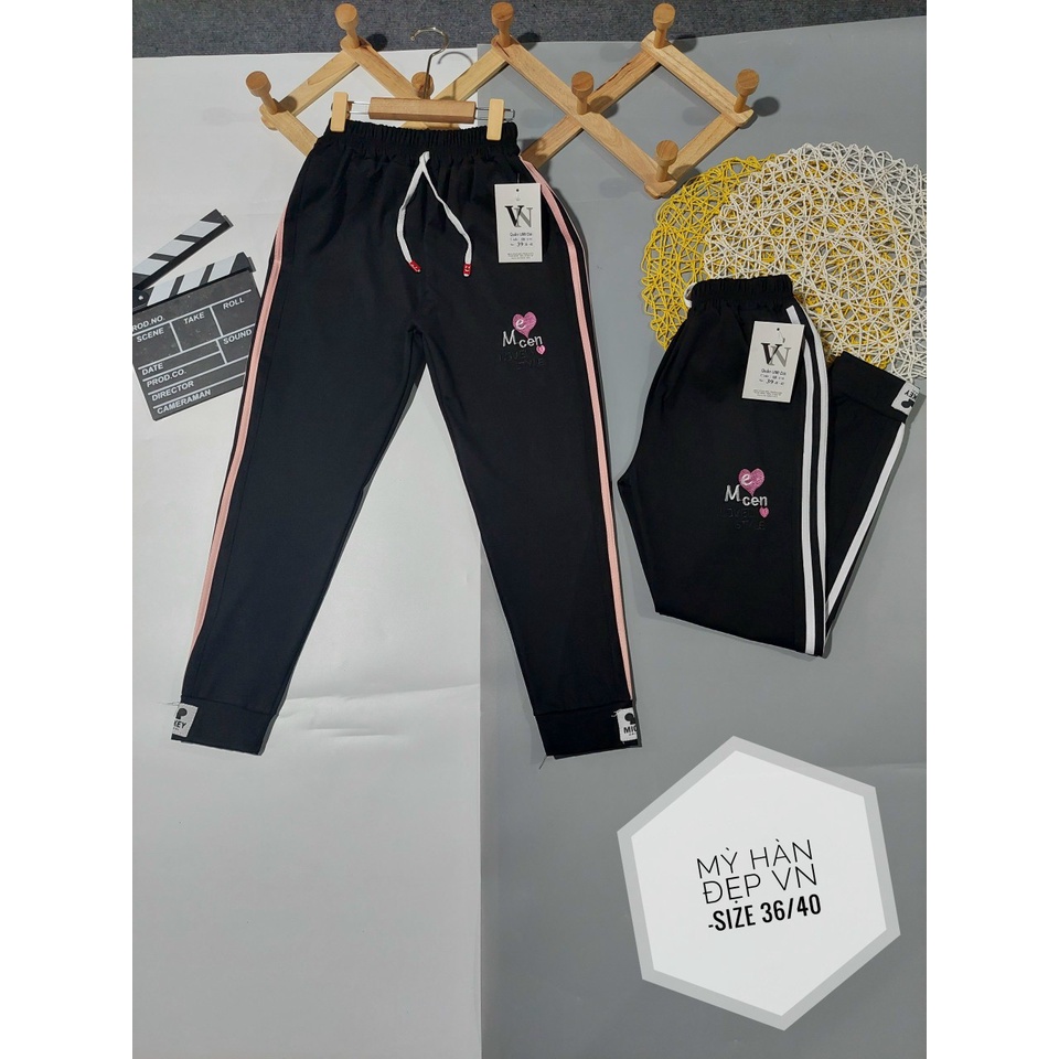 Quần Thể Thao Sọc 2 dáng ống bo và dáng xuông Cho Bé Gái