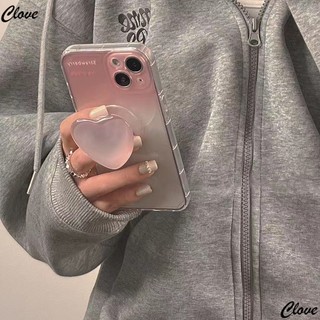 Ốp Điện Thoại Mềm Màu Hồng Gradient Có Giá Đỡ Thời Trang Cho iPhone 13 6 8p xr promax 7 1211 9XVF