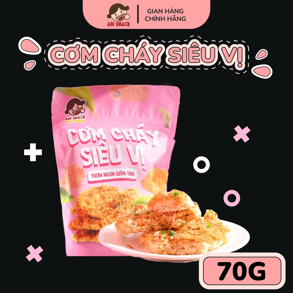 Cơm cháy siêu vị Abi Snack trọng lượng 70 gam