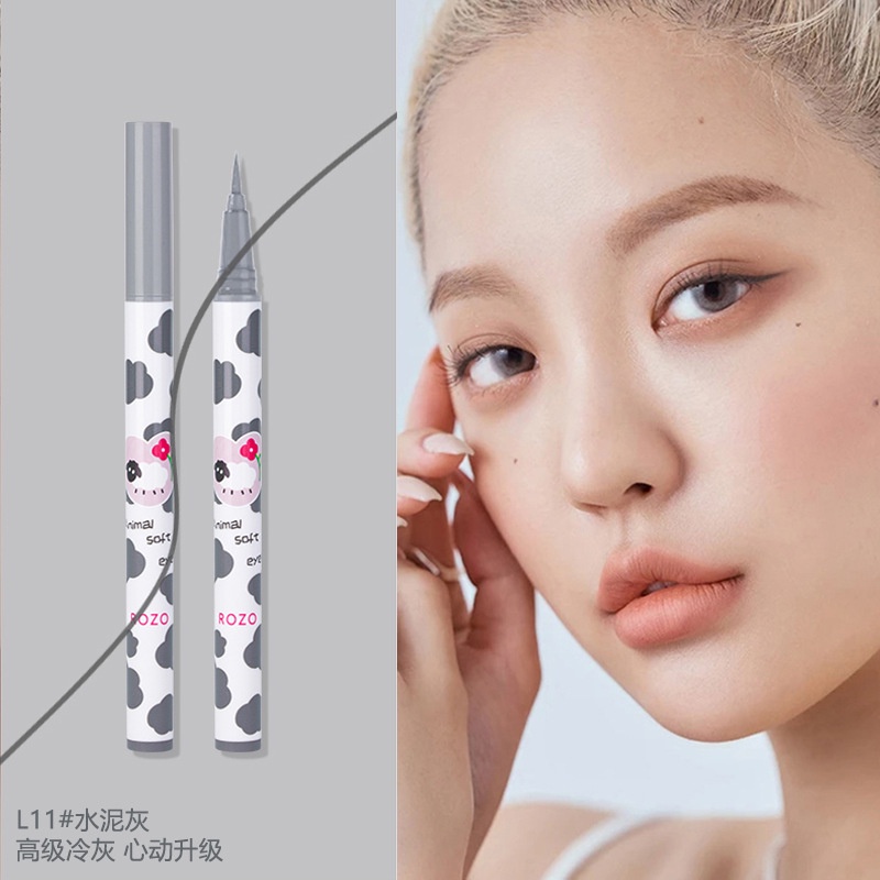 [FLORTTE cùng một đoạn]Bút Kẻ Mắt Rozo Dạng Lỏng Lâu Trôi Chống Thấm Nước Màu Sắc Tự Nhiên 10 Màu