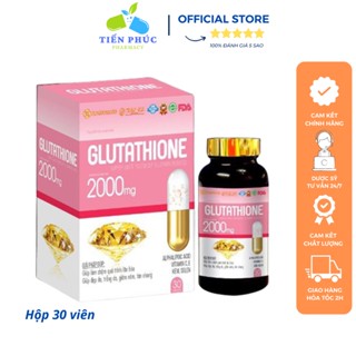  Viên Uống Trắng Da Mờ Nám Giảm Nếp Nhăn Glutathione 2000mg Trần Gia - Giúp Làm Đẹp Da Bổ Sung Nội Tiết Tố Hộp 30 viên 