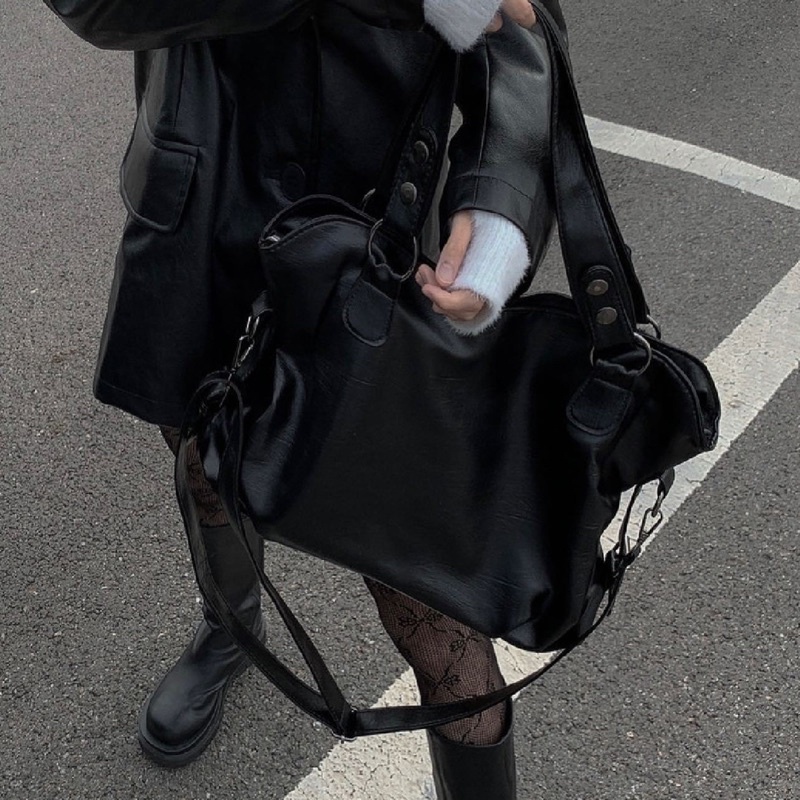 Túi da đeo vai cỡ lớn kèm dây dài đeo chéo-2318