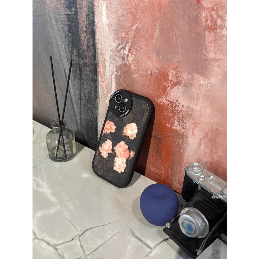 Ốp Điện Thoại TPU Hoa Hồng Cho iPhone 13 13pro 13prm 11 7Plus 8Plus Xr XS 13 12 Pro Max 14 14pro 14Plus 12 14promax