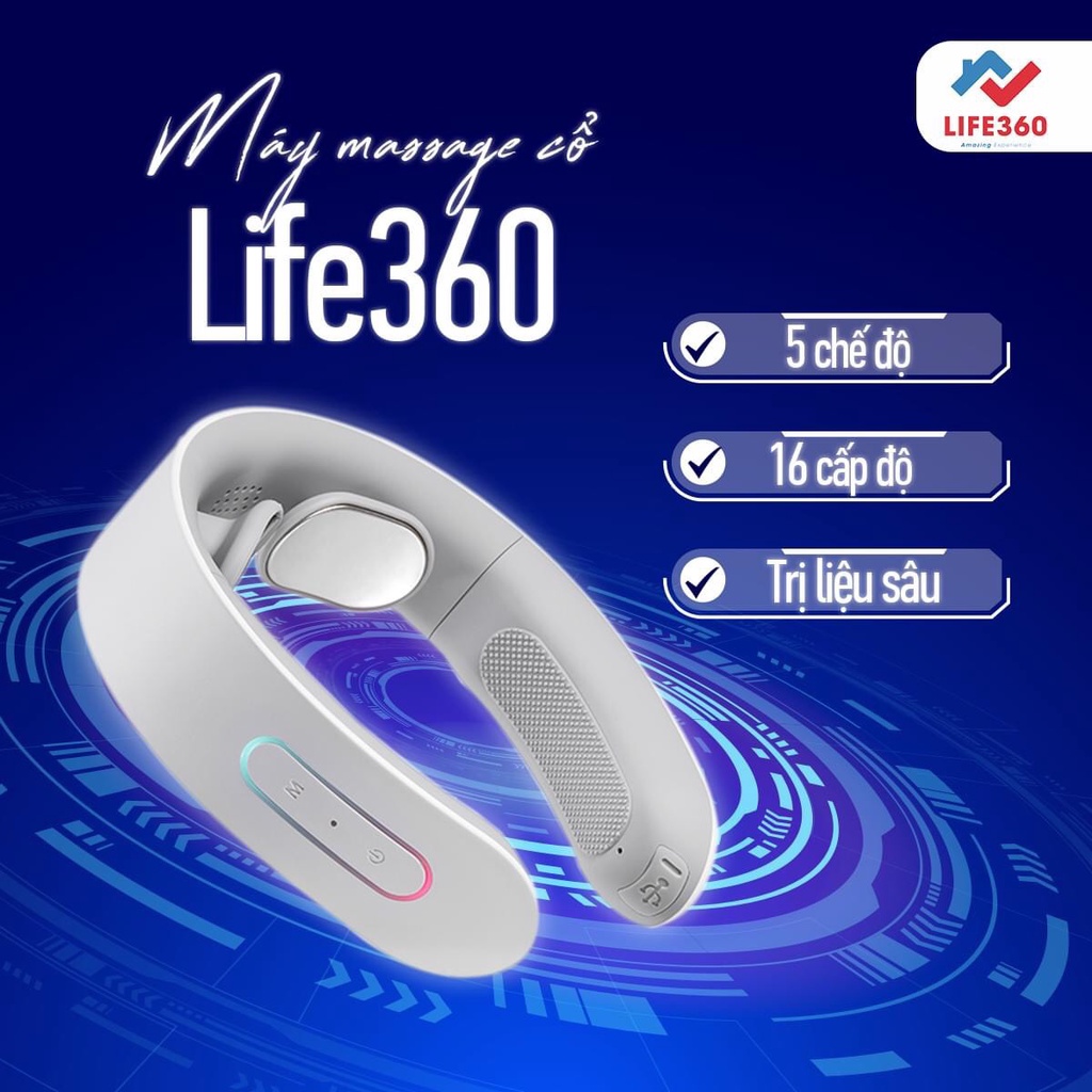 Máy massage cổ Life360 MSC-AL22, Massage cổ vai gáy thông minh- Hàng chính hãng