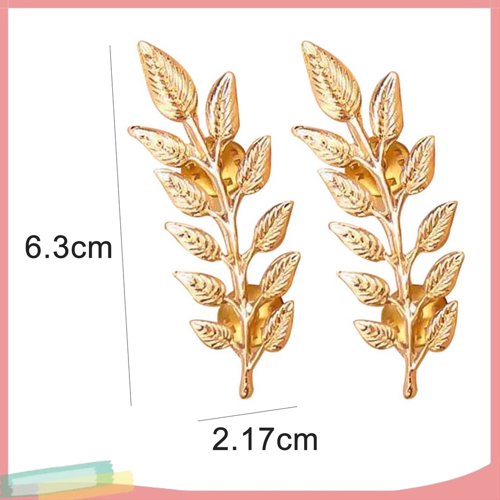 Set 2 ghim cài áo hình chiếc lá thời trang cho nam nữ chất lượng cao