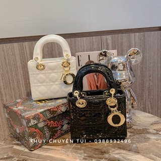 Túi Đi Ô da bóng khoá vàng - Bạc Fullbox