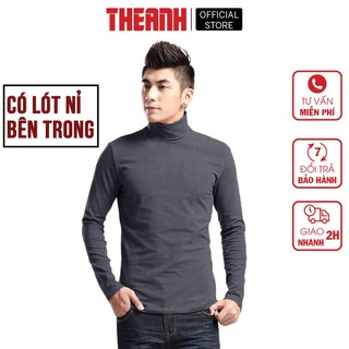 Áo giữ nhiệt nam tay dài lót nỉ cổ cao ( cổ 3 phân ) thời trang siêu ấm siêu nhẹ, TA-XV18