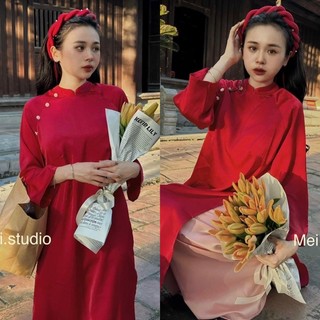 SET ÁO DÀI LỤA TRƠN KÈM QUẦN ỐNG RỘNG (KÈM VIDEO HÌNH THẬT)