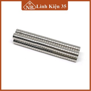 Combo 50 viên nam châm đất hiếm tròn 5x2mm (Nam châm vĩnh cửu từ tính hút cực mạnh)