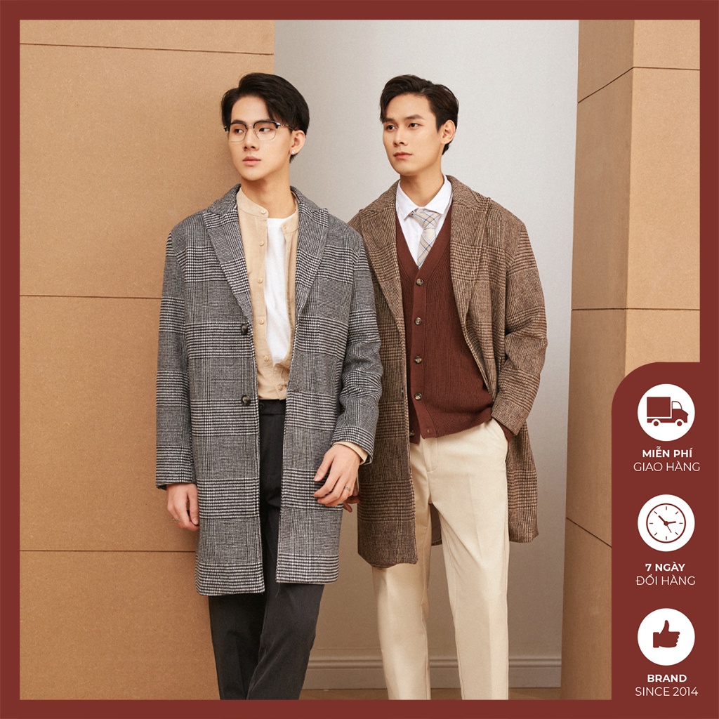 Áo khoác Mangto dạ nam dáng dài 2 lớp lót lụa không nhăn Độc menswear, chất cao cấp form suông rộng thoải mái - AK400