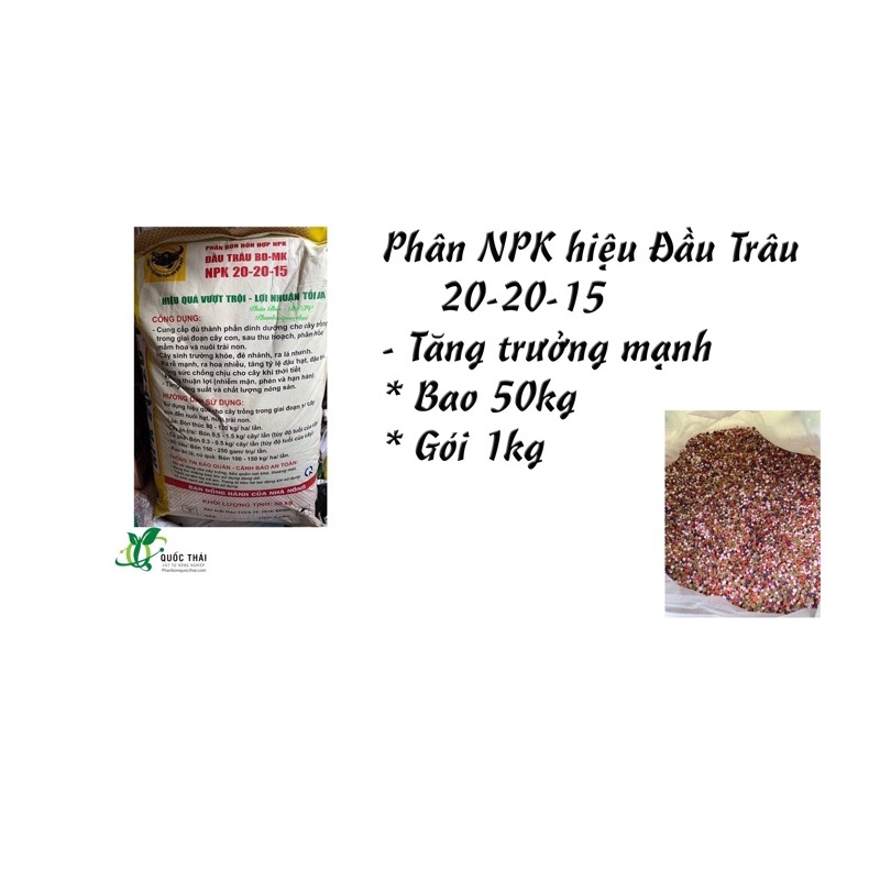 Phân bón tổng hợp NPK 20 20 15 Đầu Trâu Bình Điền Mekong , cho hoa và cây cảnh