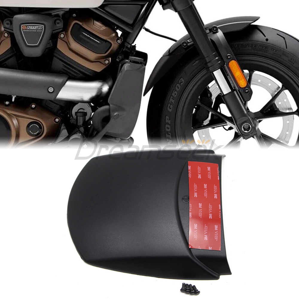FENDER Tấm Chắn Bùn Mở Rộng Màu Đen Chuyên Dụng Cho Xe Mô Tô Harley Sportster S RH1250 RH1250S 2021 2022