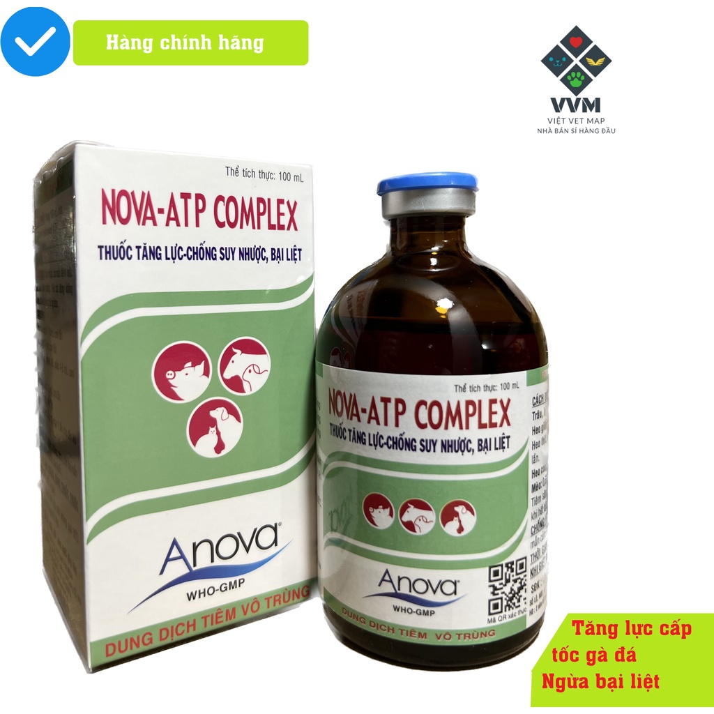 Tăng lực cấp tốc gà đá, chống suy nhược [Anova ATP Complex 100ml]
