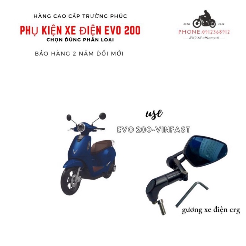 Bộ Phụ Kiện Xe Điện Vinfast Evo 200, Vinfast Evo 200-2023: Thảm Cao Su Gai Dày, Gương Gù Chân 744, Nút Bịt Gương Anhr th