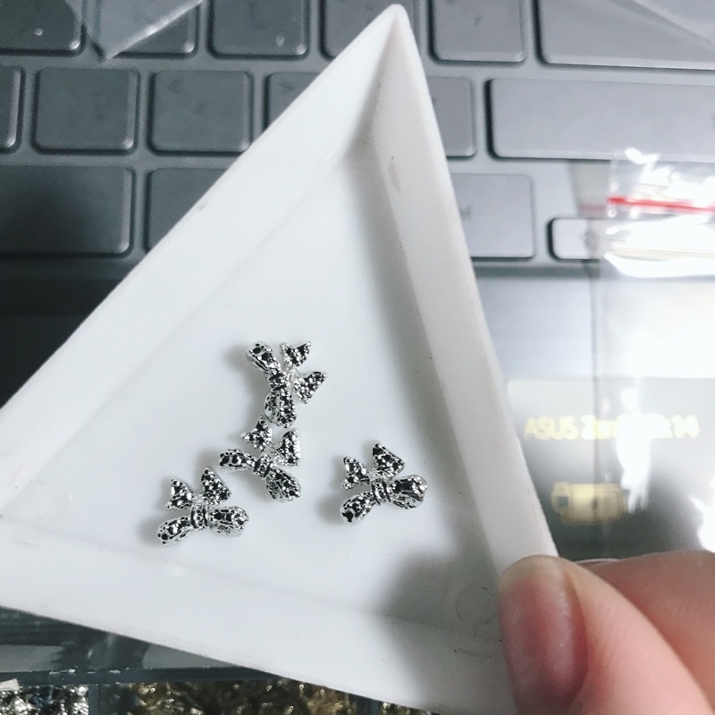 Phụ Kiện Nai - Set 36 Charm Bạc Trang Trí Móng