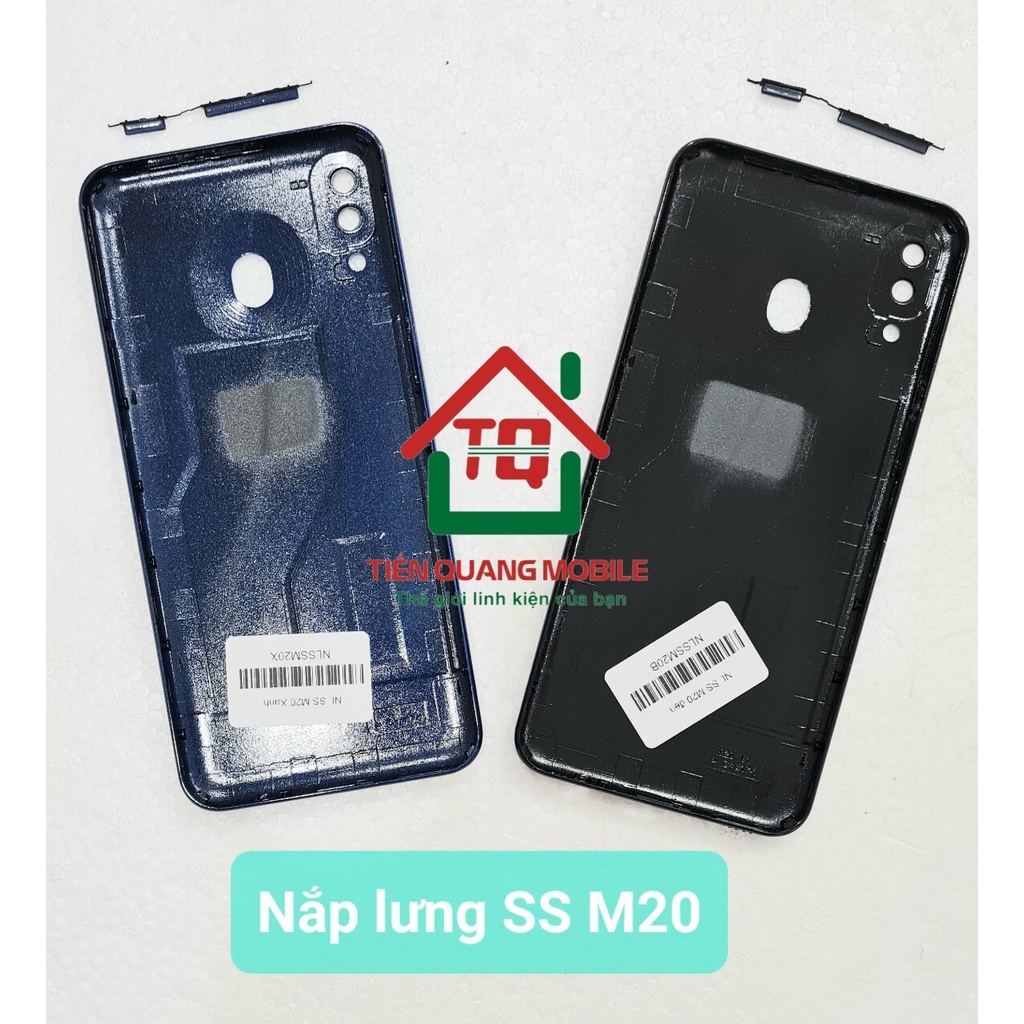 Nắp lưng  samsung M20 kèm nút bấm