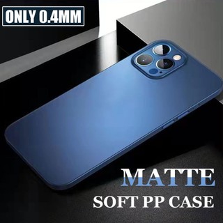 Ultra Ốp Điện Thoại PP Mềm Nhám Siêu Mỏng Bảo Vệ Ống Kính Máy Ảnh Cho iPhone 12 12 Pro Max 12 Mini