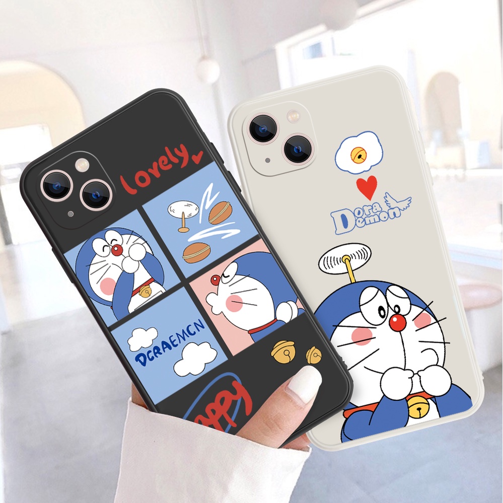 Ốp Điện Thoại Silicon Mềm Hình Doraemon Cho iPhone 14 Pro Plus Max 13 12 11 mini Pro Max XS XR X 7 8 SE 6 6S mini Pro