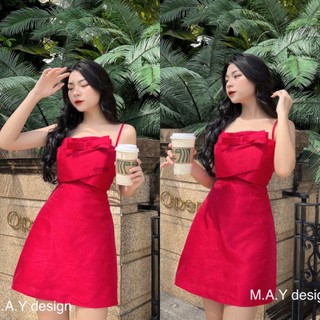 Đầm dây dáng xoè cúp ngực hàng thiết kế  [Hình Thật], đầm dự tiệc sẵn mút ngực sang chảnh cực xinh