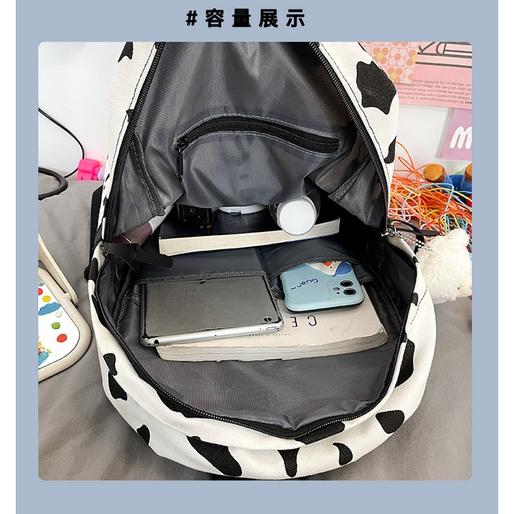 Balo Vải Canvas Họa Tiết Hoạt Hình Phong Cách Hàn Quốc Cho Nữ