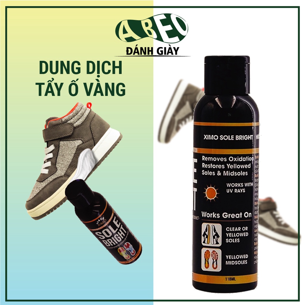 Chai dung dịch tẩy ố vàng đế giày Sole Bright Ximo XI07 118ml