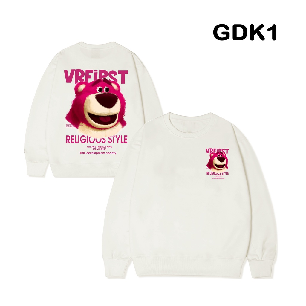 Áo Sweater nam nữ nỉ bông dày in Gấu Losto form rộng nhiều mẫu hot ullzang hàn quốc