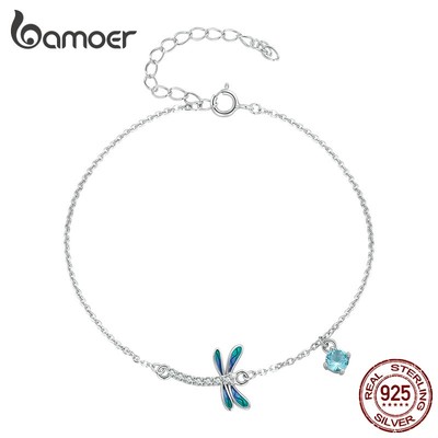 BAMOER Vòng Tay Bạc 925 HìNh ChuồN ChuồN ThờI Trang