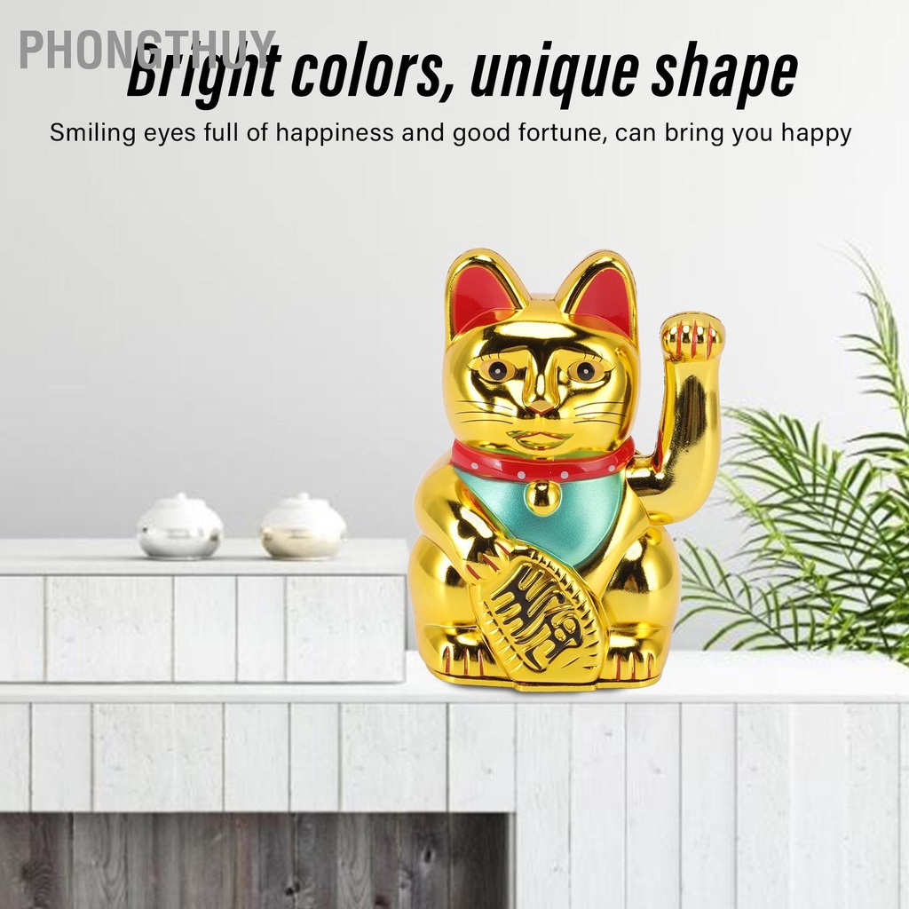 Mèo Thần Tài Vẫy Tay Chạy Bằng Pin Mang Lại May Mắn Tài Lộc Cho Gia đình Nhà Hàng Khách Sạn