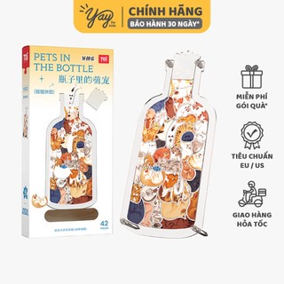 Bộ Xếp Hình 3D Mẫu Mèo Trong Chai | TOI
