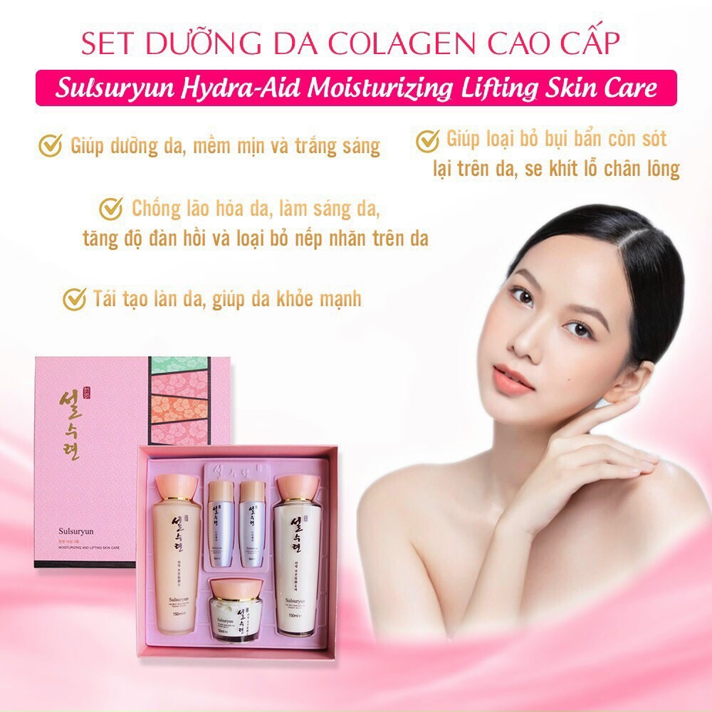 SET dưỡng Collagen Sulsuryun trắng da cấp ẩm Đông Y Hàn Quốc. Siêu giải pháp cho da