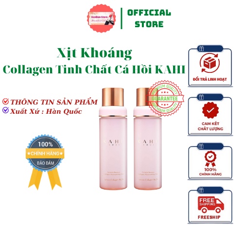 Xịt Khoáng Collagen Tinh Chất Cá Hồi KAHI, Dưỡng Ẩm, Cải Thiện Nếp Nhăn - 60ml [ Auth - Hàn Quốc ]