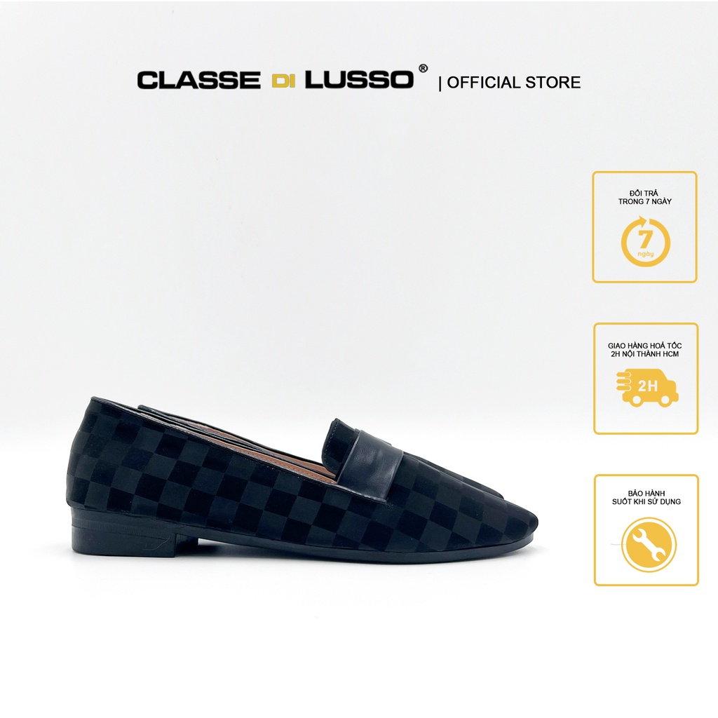GIÀY BÚP BÊ LUSSO - LOAFER ĐEN AMUN CARO CL022-004B