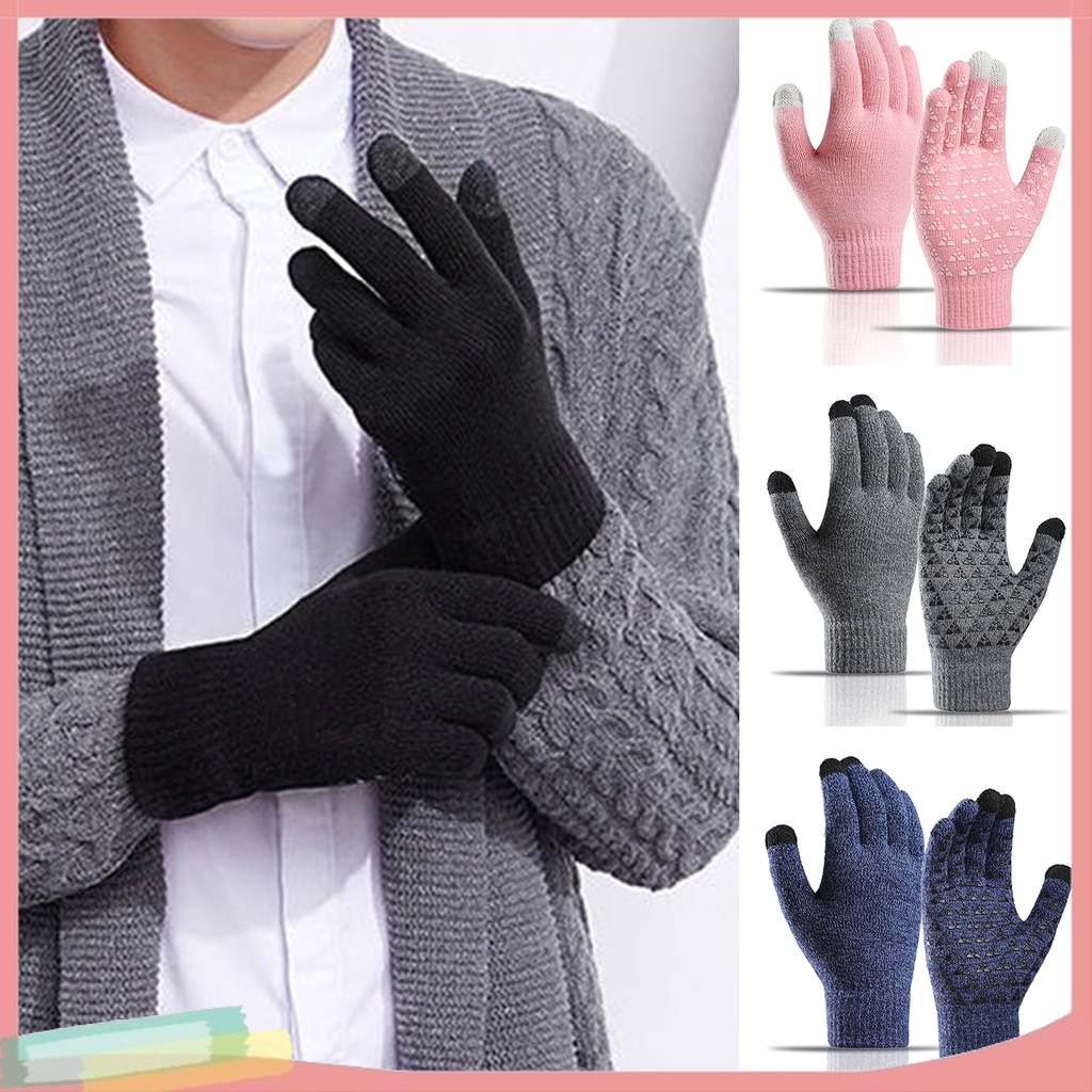 Găng tay giữ ấm cảm ứng chất liệu sợi acrylic thân thiện với làn da