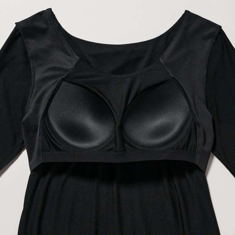 áo giữ nhiệt UNI bra heattech kèm đệm ngực liền áo (hàng store Nhật có bill)
