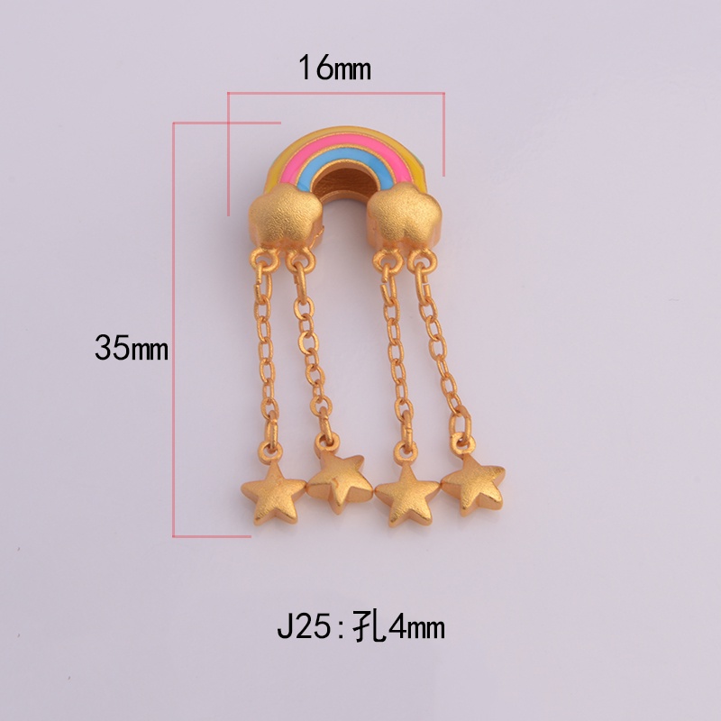 Hạt Xỏ Vòng Tay / Dây Chuyền Màu Sắc Cầu Vồng Chất Lượng Cao diy