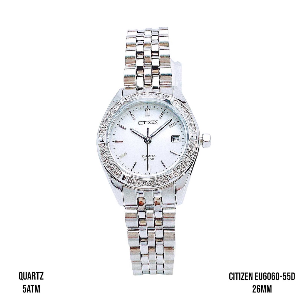 Đồng Hồ Nữ Citizen EU6060-55D Máy Quartz Dây Sắt