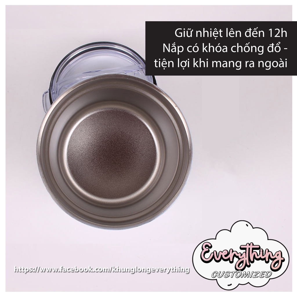 Ly giữ nhiệt inox - Tặng kèm sticker in tên