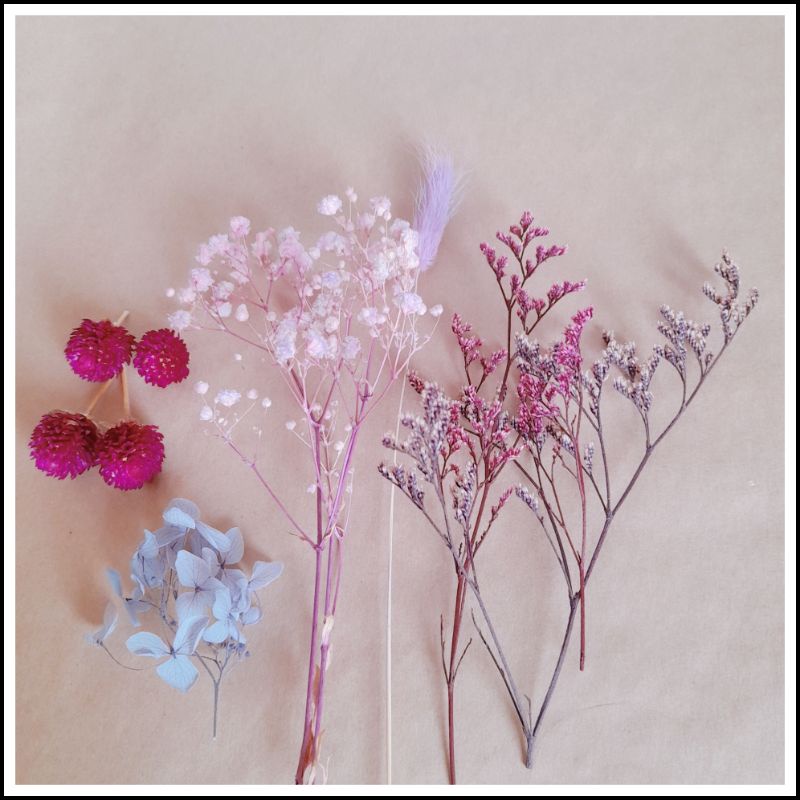 Set hoa khô mix theo tông màu❤️hoa khô nguyên liệu trang trí nến thơm, sáp thơm, resin, làm thiệp, nguyên liệu thủ công