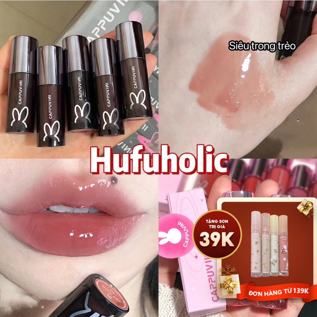 Son kem bóng CAPPUVINI 10 thỏ hồng thỏ đen thỏ xanh SSS Vampy Nutty DT11 23 Nucadamia F11 T08 F07 CAPU17 CAPU21 CAPU43