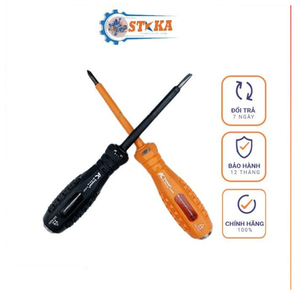 Tua Vít Đa Năng Kapusi Nhật Bản - Tô Vít 2 Chức Năng Cách Điện + Bút thử điện chống va đập 200-500V