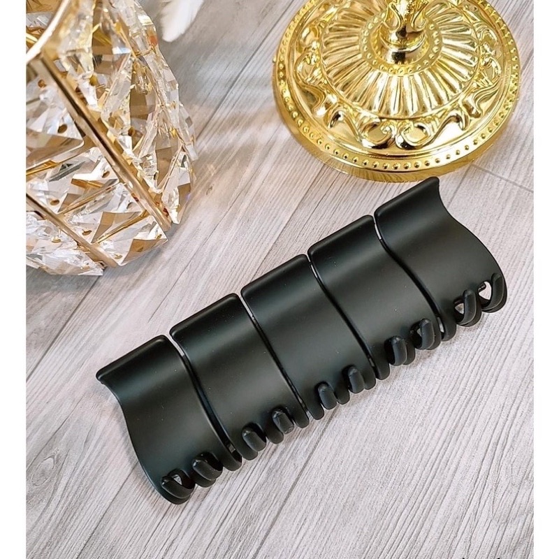 Set 12 cái Kẹp càng cua 5 răng màu đen nhám và bóng cứng cáp cao cấp loại 1