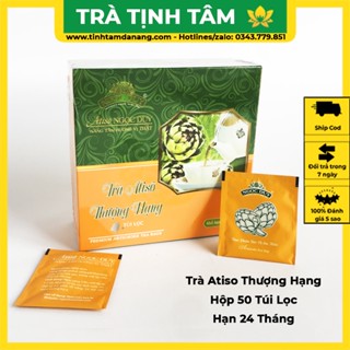 Trà túi lọc atiso Đà Lạt thượng hạng Ngọc Duy hộp 50 túi lọc đặc sản làm quà hỗ trợ thanh nhiệt giải khát