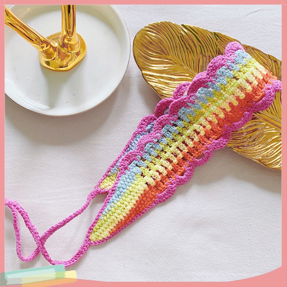 Set 2 Băng Đô Cài Tóc Đan Len Thời Trang Cho Nữ