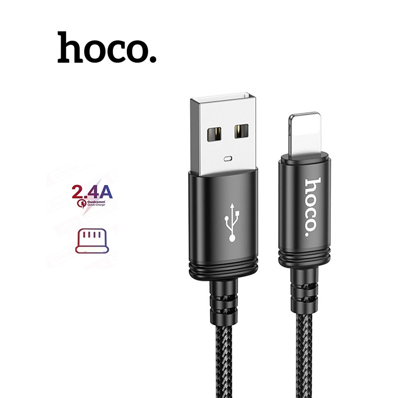 Cáp sạc Hoco X89 dây dù siêu bền dành cho ip 6/7/8... dài 1m(đen)