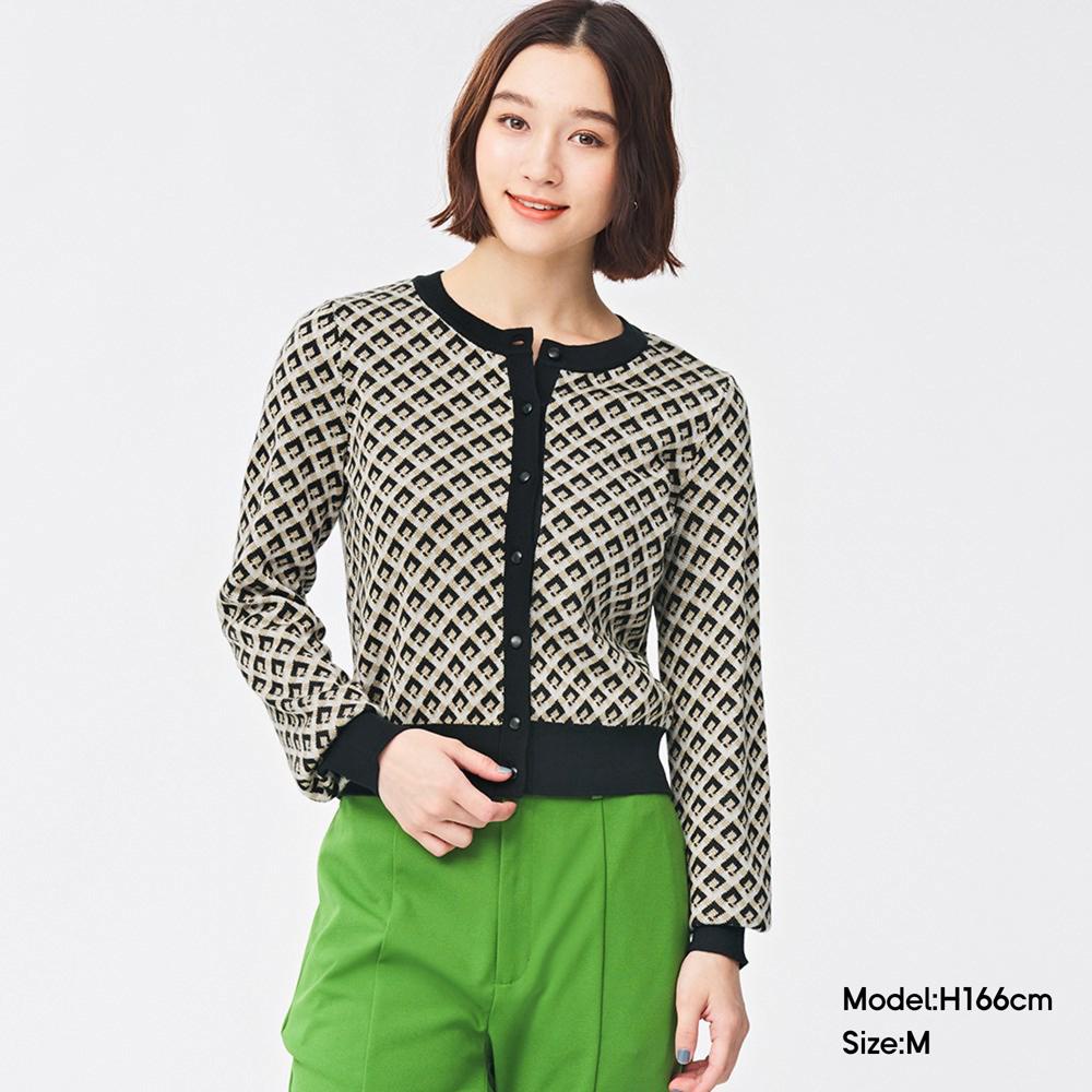 Áo Len Cardigan GU Jacquard - GU Nhật Chính Hãng - 343507